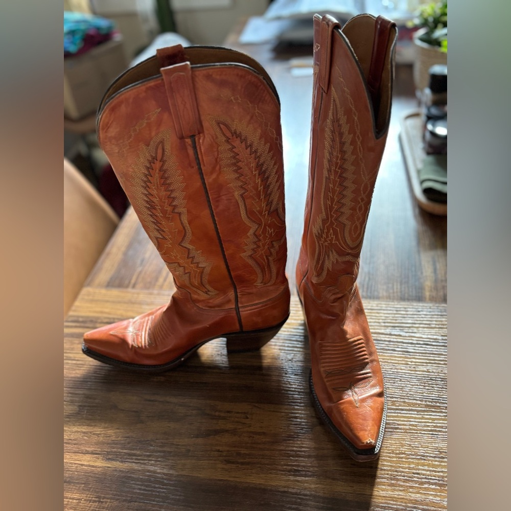 Women’s Tall Lucchese Western Cowgirl Boots Sz 7 - Picture 4 of 15